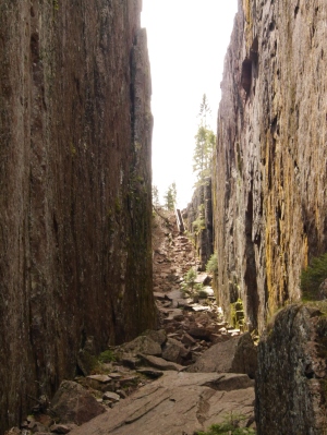 Gorge aka Krevass.  You look down and then walk (clamber) through here